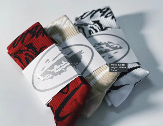 Corteiz Decorative Pattern Towel Socks